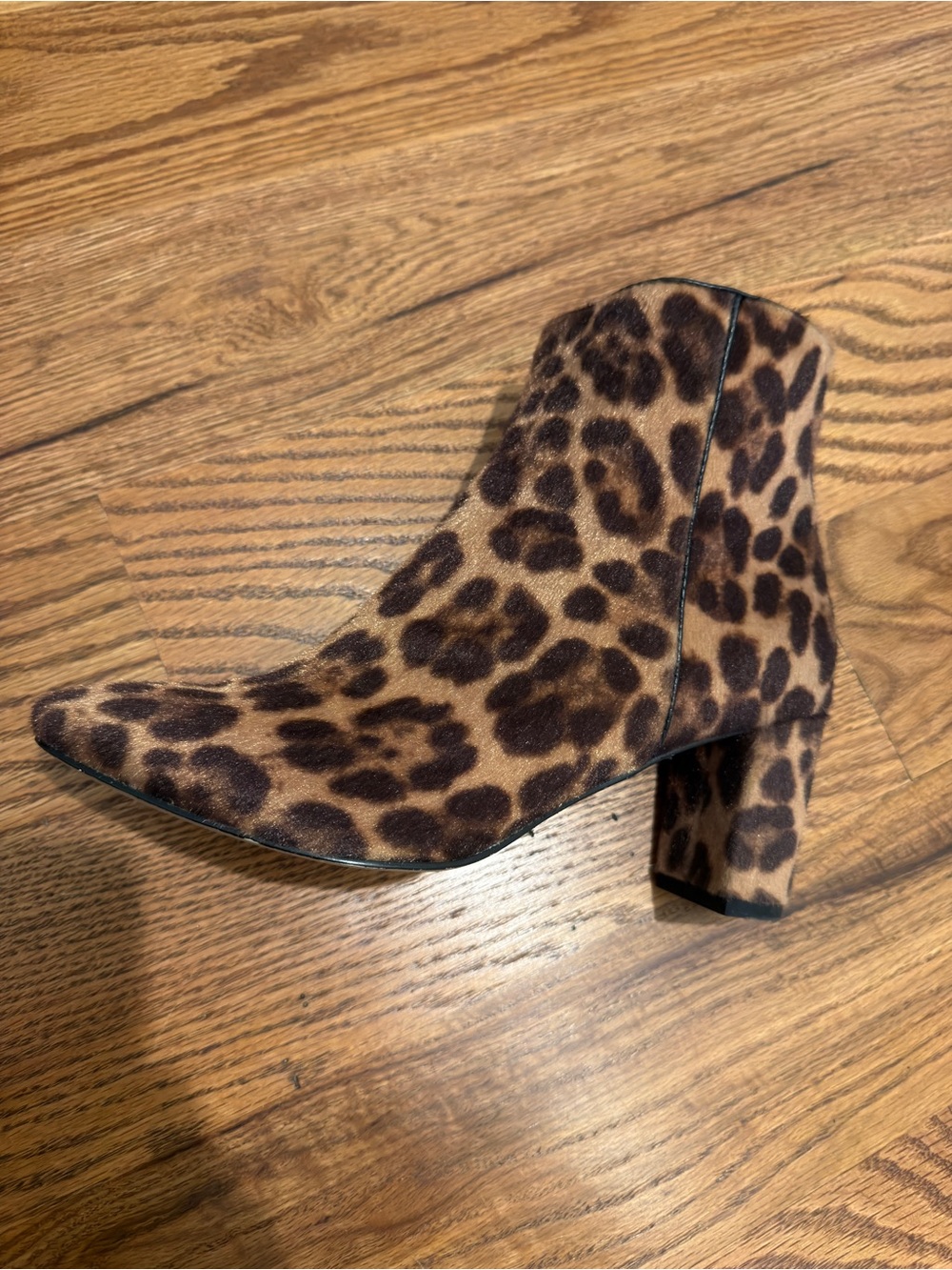 Nine West Leopard Print Block Heel Ankle Booties - Brown